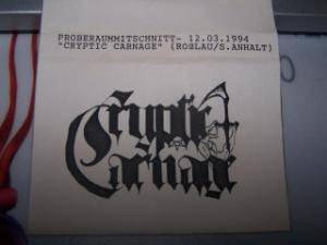 Cryptic Carnage - Proberaummitschnitt 12.03.1994 (demo)